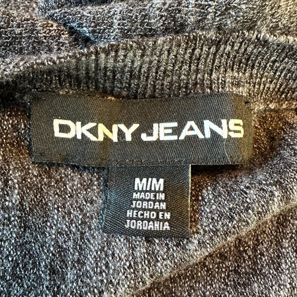 DKNY Jeans Womens Charcoal Knit Dolman Sleeve Sweater M Viscose Blend - Picture 7 of 10